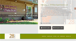 Desktop Screenshot of 28westapts.com