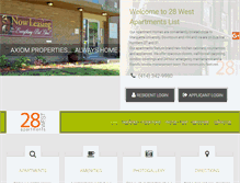 Tablet Screenshot of 28westapts.com